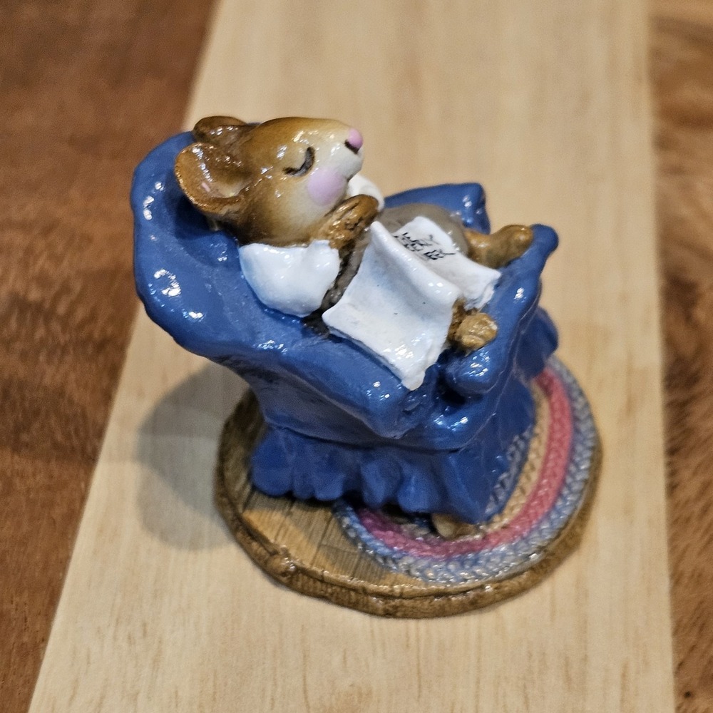 Wee Forest Folk M-159 Forty Winks - Blue Signed Annette Petersen 1988 No Box - Picture 8 of 14
